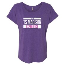 Load image into Gallery viewer, The TS Madison Experience Logo Women's Tri-Blend Dolman T-Shirt