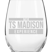 Load image into Gallery viewer, The TS Madison Experience Logo Laser Engraved Stemless Wine Glass