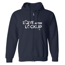 Load image into Gallery viewer, Love After Lockup Logo Fleece Zip-Up Hooded Sweatshirt