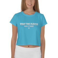 Load image into Gallery viewer, Waka & Tammy What The Flocka Horizontal Logo Women's Crop T-Shirt