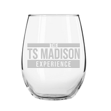 Load image into Gallery viewer, The TS Madison Experience Logo Laser Engraved Stemless Wine Glass
