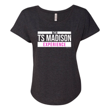 Load image into Gallery viewer, The TS Madison Experience Logo Women's Tri-Blend Dolman T-Shirt
