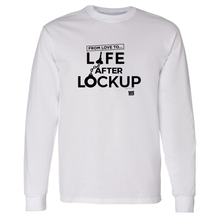 Load image into Gallery viewer, Life After Lockup Logo Adult Long Sleeve T-Shirt
