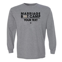 Load image into Gallery viewer, Marriage Boot Camp Logo Personalized Adult Long Sleeve T-Shirt
