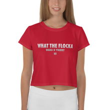 Load image into Gallery viewer, Waka &amp; Tammy What The Flocka Horizontal Logo Women's Crop T-Shirt
