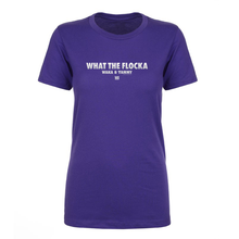 Load image into Gallery viewer, Waka &amp; Tammy What The Flocka Horizontal Logo Women's Short Sleeve T-Shirt
